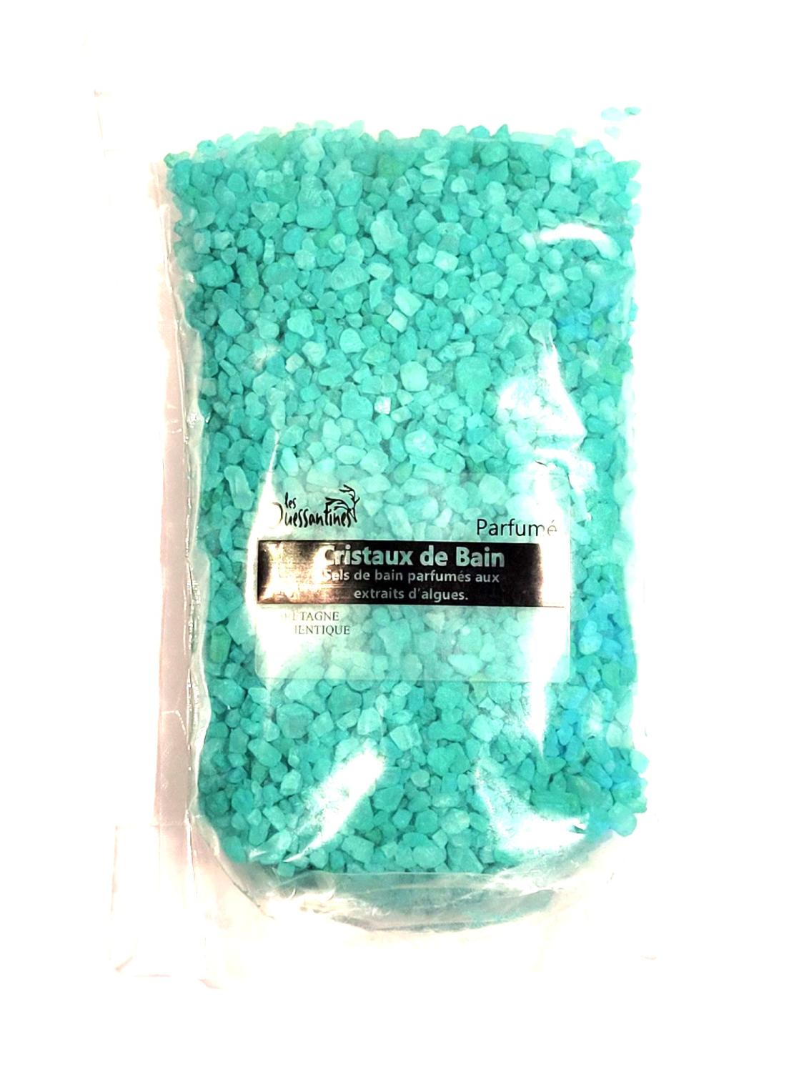 Sel de bain cristaux d'algues bleu
